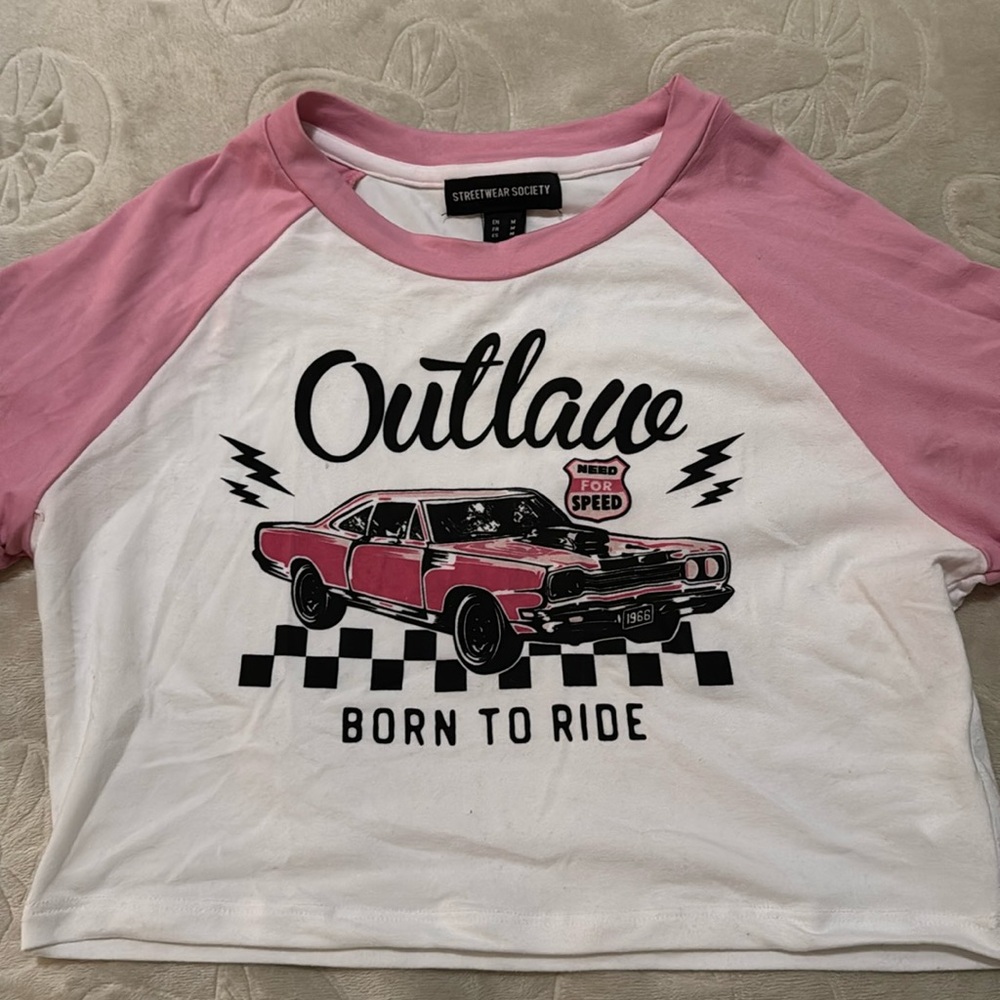 Cute crop top with car